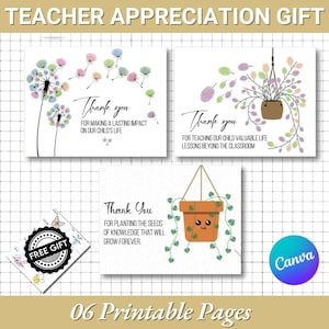 Teacher Appreciation Gift |DIY Keepsake from Students |Printable Teacher Handprint Gift |End of Year Teacher Gift|Printable Handprint Craft
