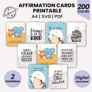 Affirmations Karten ausdrucken | Affirmationskarten | Motivierende Karte | Positivität Karten | Manifestationskarten | Affirmation Deck