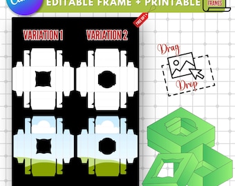 Editable Square Box Canva Template: DIY Gift & Favor Box