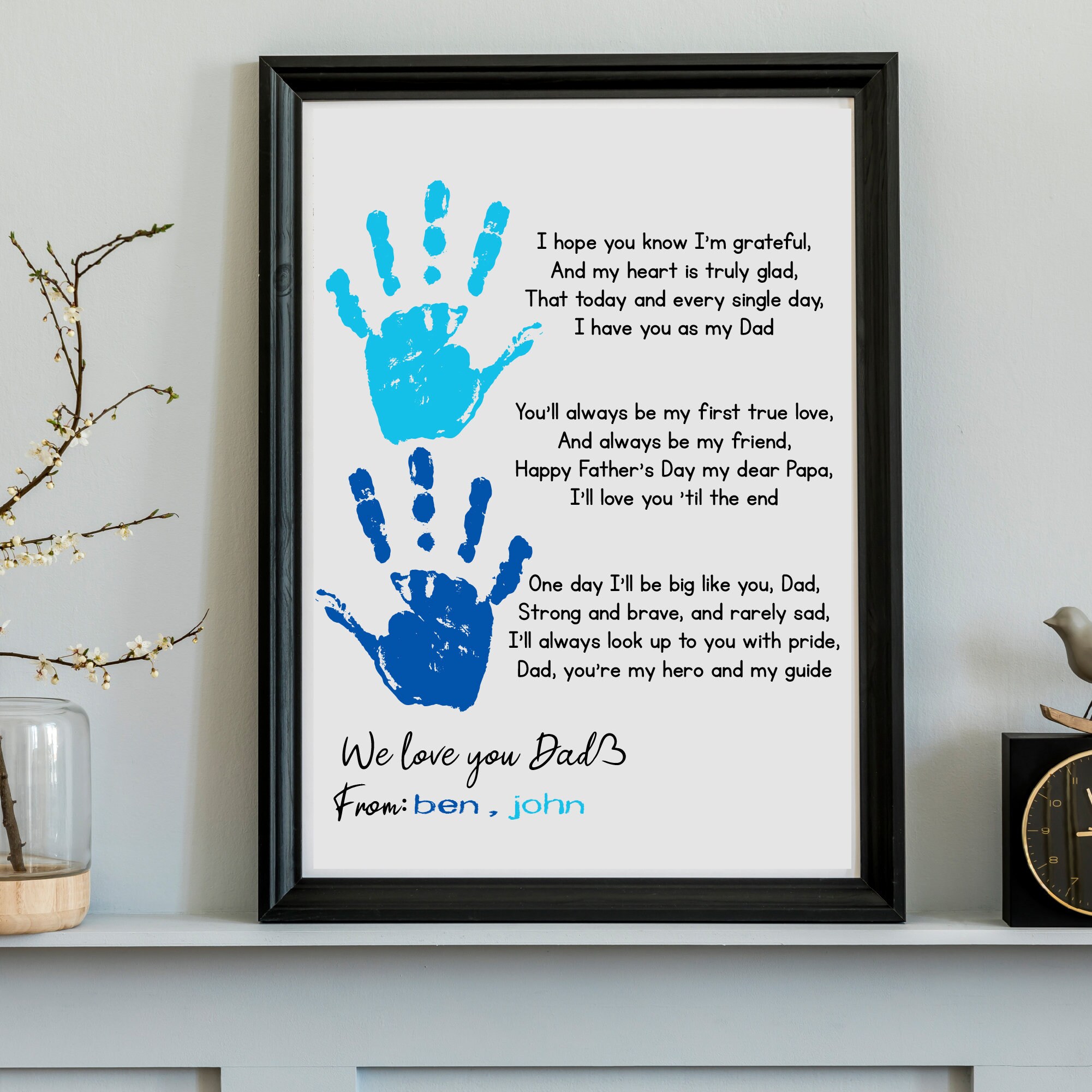 Fathers Day Poem Printable Kids' Footprint Keepsake Father Day ...
