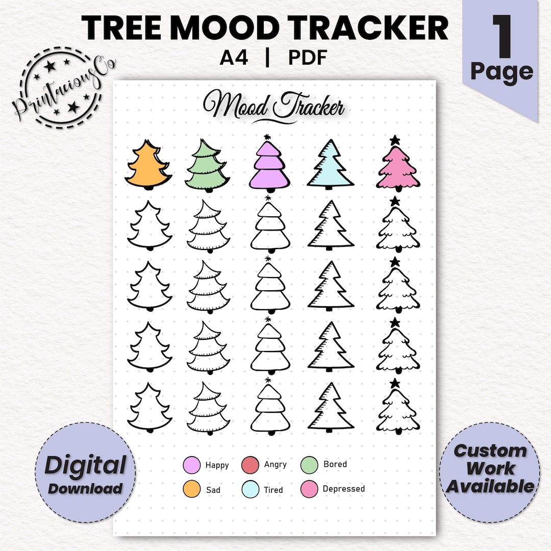 Tree Mood Tracker: Printable A4 Journal Page (PDF) - Etsy