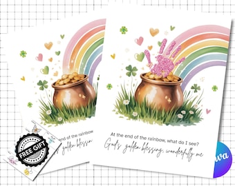 St Patricks Day Handprint Art Printable |St Patricks Day Activity Craft |St Patrick Keepsake Art |Christian Festival Art |Preschool Activity