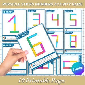 Popsicle Sticks Numbers Activity Game for Toddlers | Montessori Activities | Fun Activity for Kids |Printables for Kids Homeschool Resources