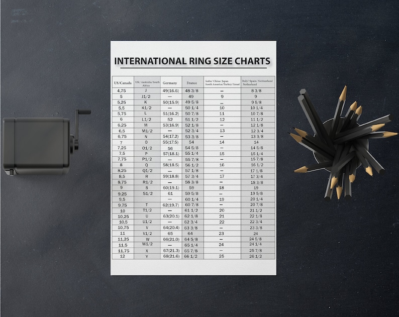 Ring Size Chart Printable Ring Sizer Ring Size Finder Printable ...