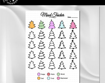 Tree Mood Tracker | A4 Journal Page | Printable Tracker | Daily Tracker | Daily Mood Tracker | Monthly Tracker | Journal Template