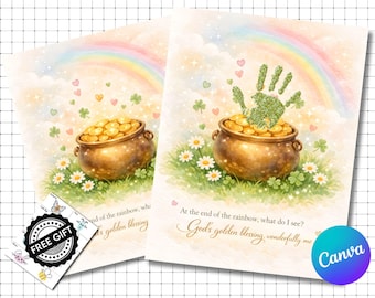 St Patricks Day Handprint Art Printable |St Patricks Day Activity Craft |St Patrick Keepsake Art |Christian Festival Art |Preschool Activity