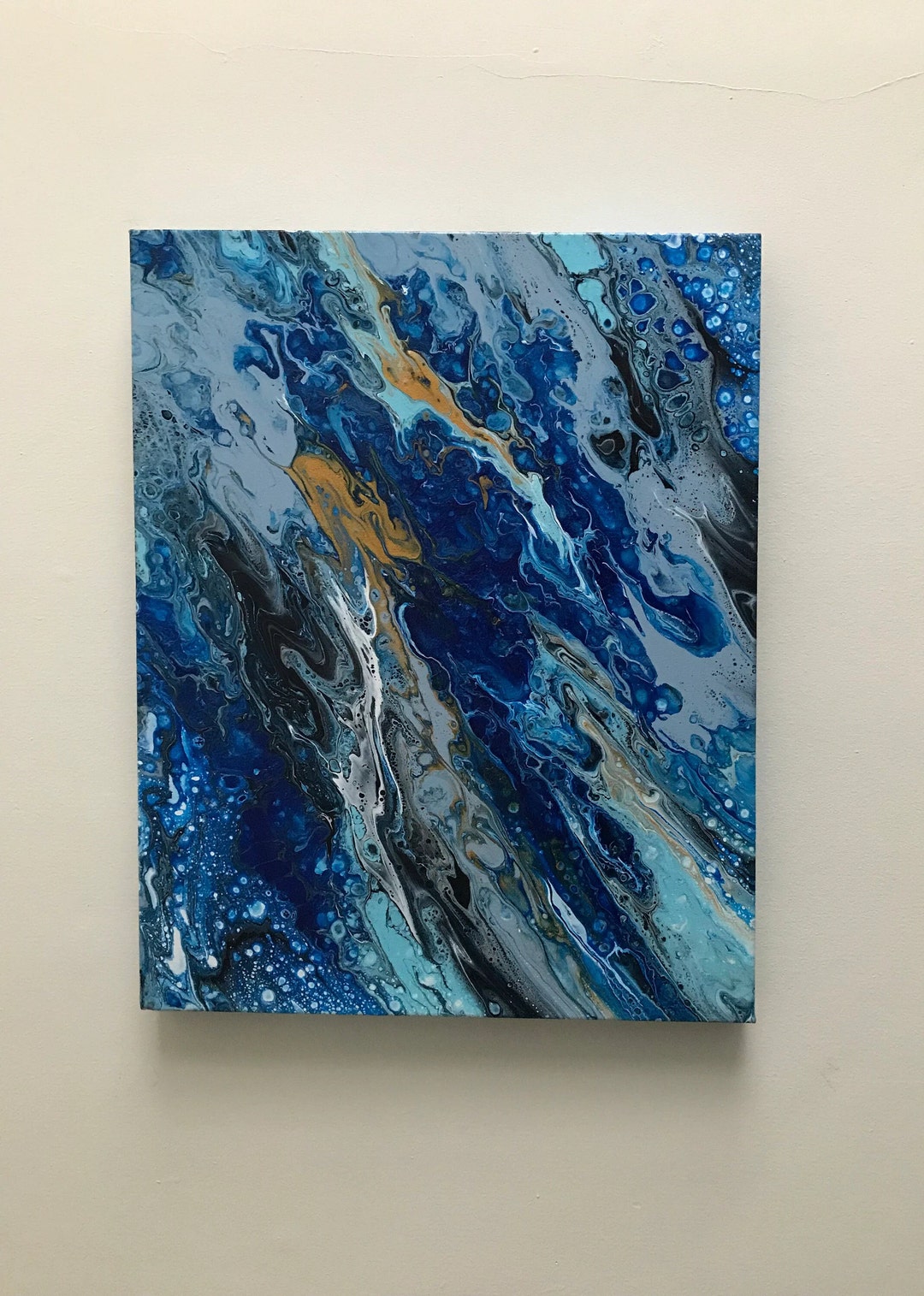 Original Acrylic Pour on Canvas Etsy