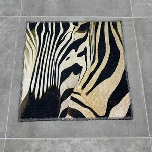 Soft Rug, Door Mat, 3D Printeds Rug, Housewarming Gift, Abstract Zebra Painting Rug, Abstract Animal Rug, Animal Rugs, Bath Rug, Zebra Rug,