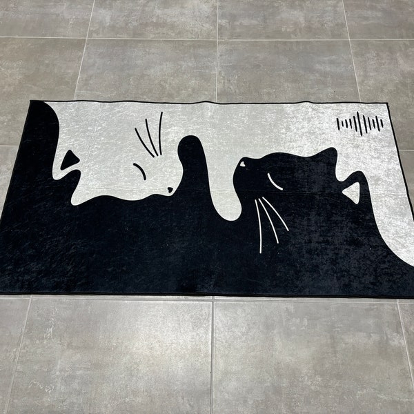 Cat Rugs, Modern Rug, Surreal Rugs, Animal Rugs, Wedding Rug, Small Rug, Popular Rug, Office Rug, Bath Rug, Corridor Rug, Car Mat, Cat Rug,