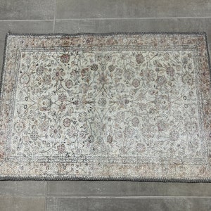 Floral Pattern Rug, Coastal Rug, Muted Rugs, Vintage Design Rugs, Turkish Rug, Oriental Rug, Nursery Rug, Personalized Rug, Thin Rug,