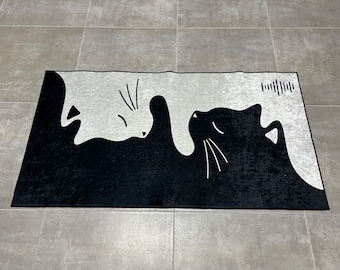 Cat Rugs, Modern Rug, Surreal Rugs, Animal Rugs, Wedding Rug, Small Rug, Popular Rug, Office Rug, Bath Rug, Corridor Rug, Car Mat, Cat Rug,