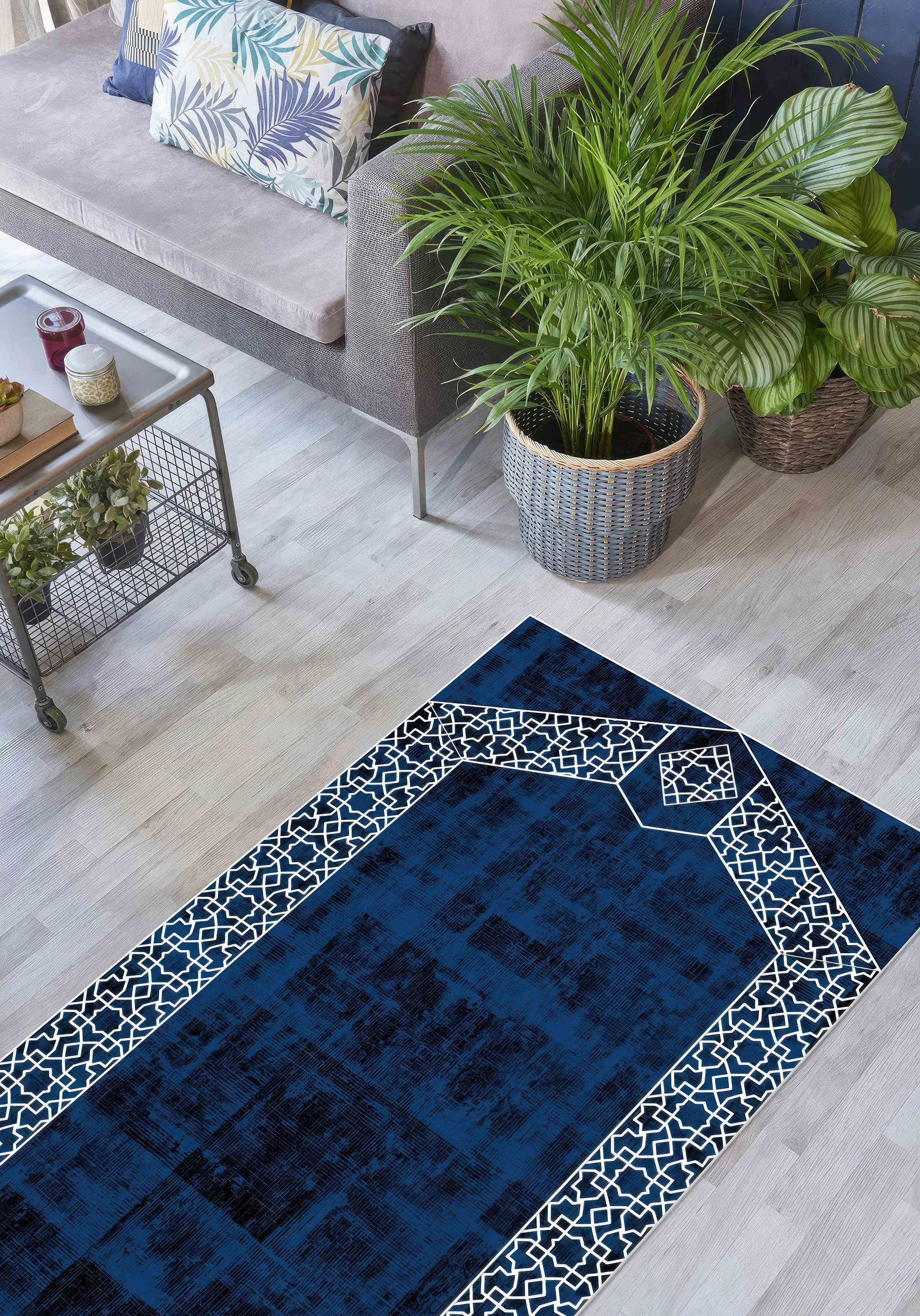 Prayer Rug 3d Navy Blue Prayer Rug: 3D Printed Muslim Worship Rug - Etsy