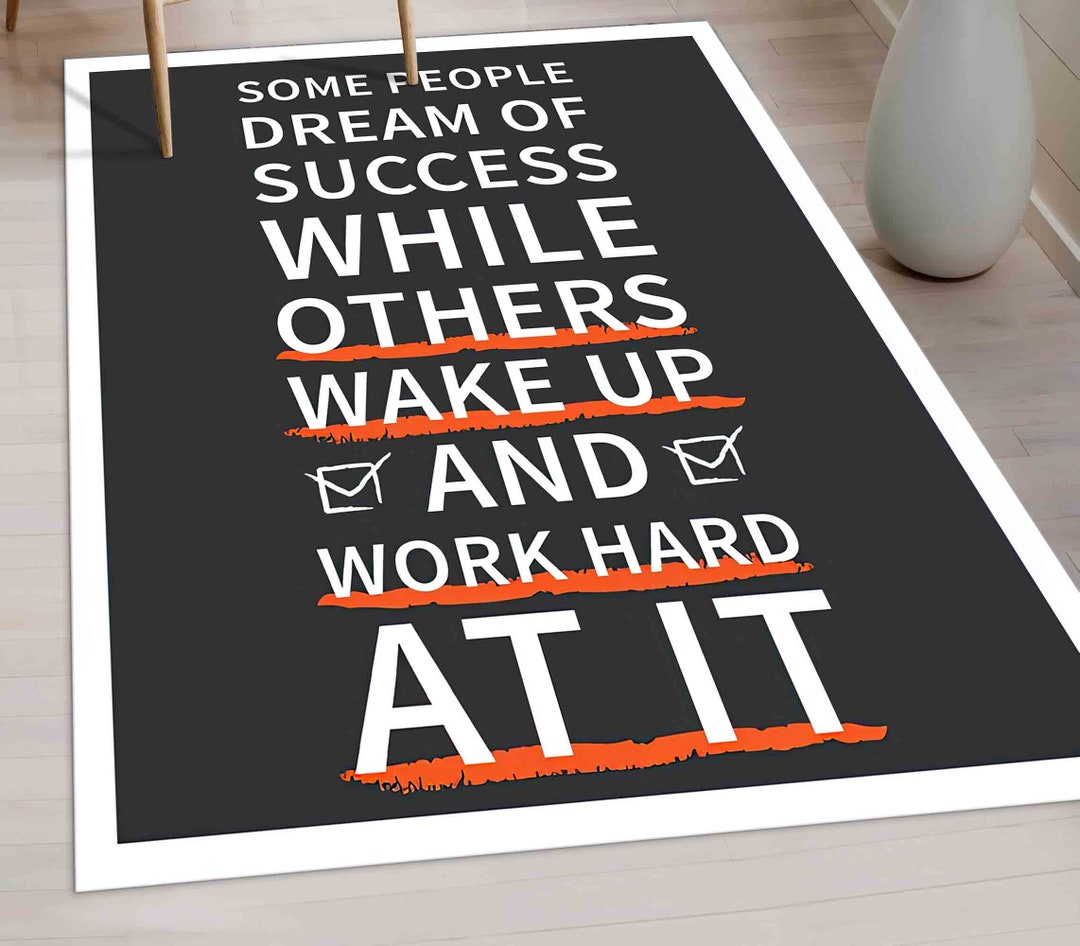 Inspirational Success Quotes Rug: Modern Area Rug - Etsy