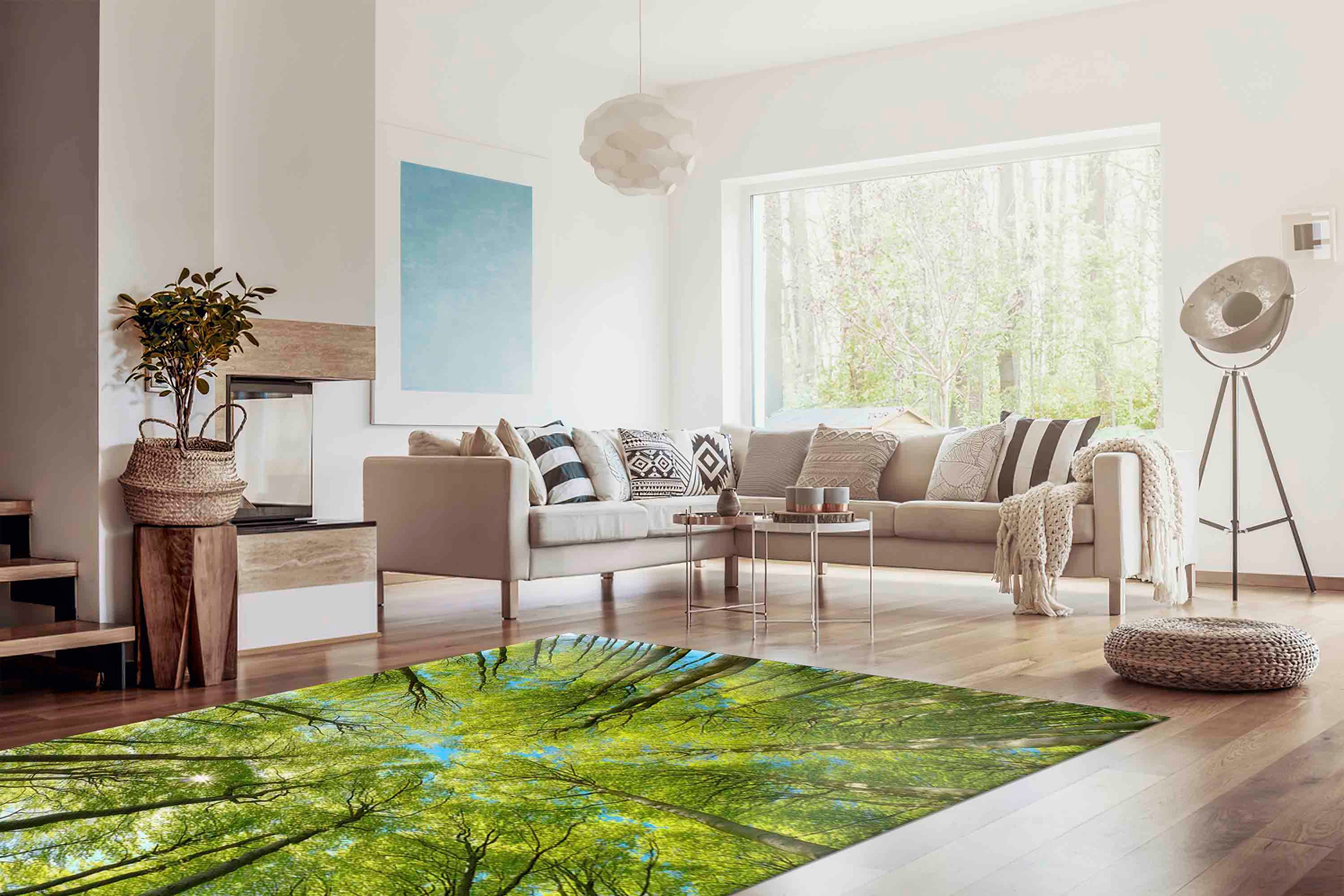 Tree Branch Rug, Tree Rug, Tree View Rug,forest View Rug, Green Rug