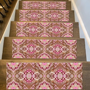 Vintage Pattern Rugs, Floral Vintage Rug Style Rugs, Pink Rug, Antique Decor Rugs, Turkish Rug, Corridor Rug, Housewarming Gift,