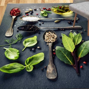 Kitchen Rug, Thin Rug, Living Room Rug, Door Mat, Handmade Gift, Herbs And Spices Rug, Housewarming Rug, Modern Rug, Thick Rug, Customs Rug,