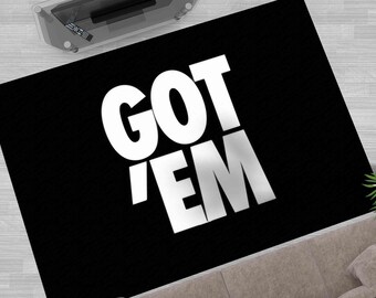 Got Em Rug: Black and White Pattern, Modern Indoor Rug