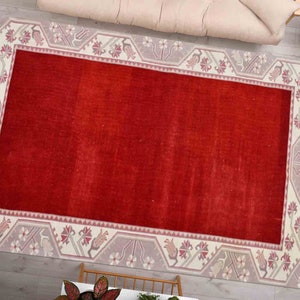 Red Flat Rug, Modern Rugs, Anatolian Rugs, Oushak Rug, Turkish Rug, 3D Printed Rug, Entry Rug, Runner Rug, Classic Rug, Step Rug, Accent Rug