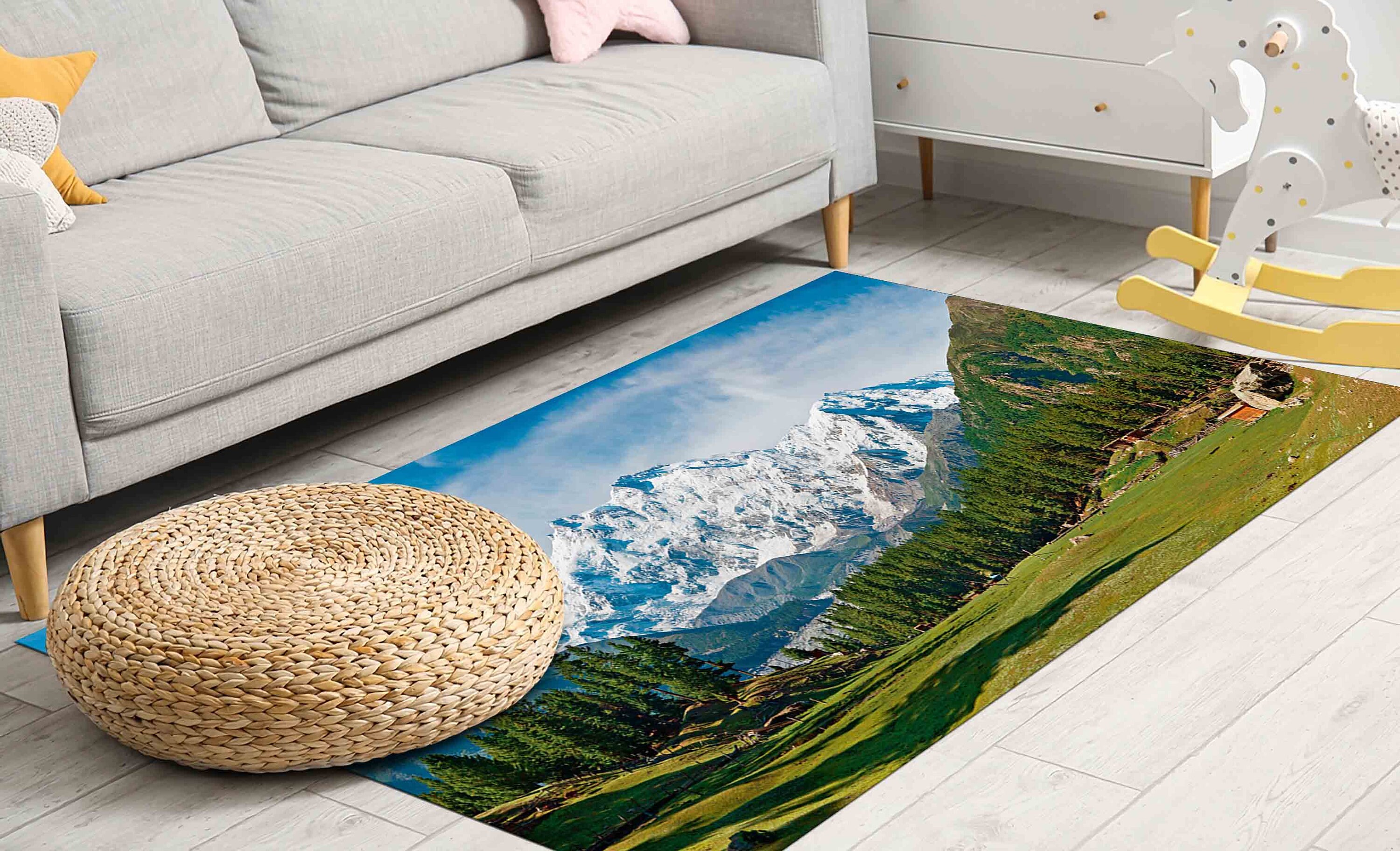 Nanga Parbat Landscape Rug: Fairy Meadows Mountain View - Etsy