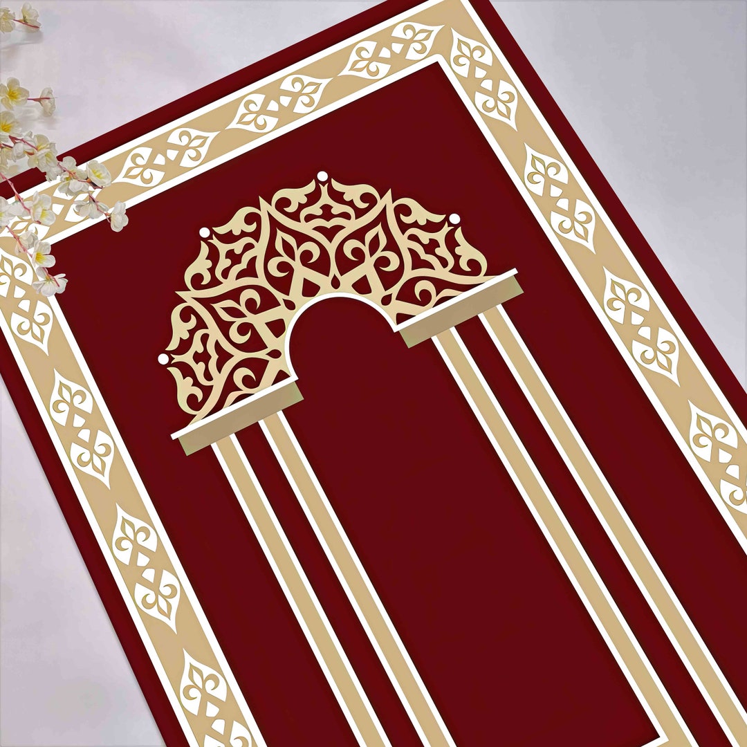 Prayer Rug 3d Red Chenille Prayer Rug: 3D Printed Muslim Worship Rug - Etsy