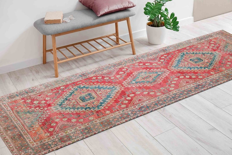 Small Rug, Wedding Rug, Salon Decor Rug, Housewarming Gift, Red Rugs, Boho Rug, Car Mat, Salon Decor Rug, Runner Rug, Chenille Rug, image 4