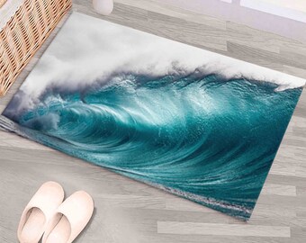 Ocean Wave Rug: 3D Printed Anti-Slip Accent Rug