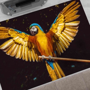 Custom Rug, Personalized Rug, Front Door Rug, Gift For Her, Open Parrot Wings Rugs, Modern Rug, Animal Rug, Small Rug, Hallway Rug,