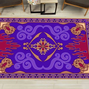 Aladdin&#39;s And Flying Carpet Rug, Aladdin&#39;s Rug, Aladdin Rug, Modern Rugs, Gift Rug, Office Rug, Classic Rug, 3D Printeds Rug, Customs Rug,