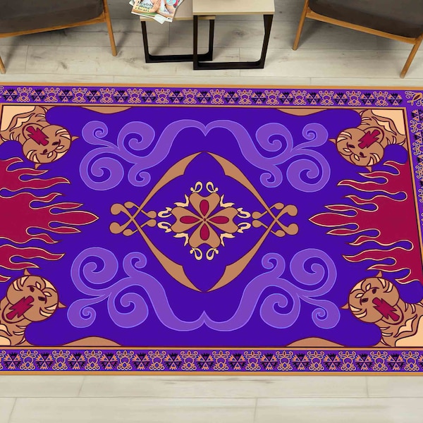 Aladdin's And Flying Carpet Rug, Aladdin's Rug, Aladdin Rug, Modern Rugs, Gift Rug, Office Rug, Classic Rug, 3D Printeds Rug, Customs Rug,