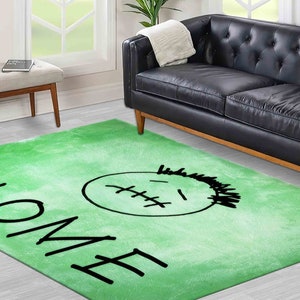 Green Rugs, Inspired Rug, Anime Rugs, Modern Rugs, Machine Washable Rug, Corridor Rug, Personalized Rug, Bedroom Rug, Office Decor Rug,