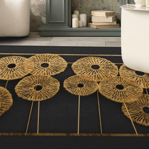 3d Metallic Effect Rugs, Contemporary Rugs, Metallic Rug, Modern Rug, Front Door Rug, Chenille Rug, Housewarming Gift, Kitchen Rug,