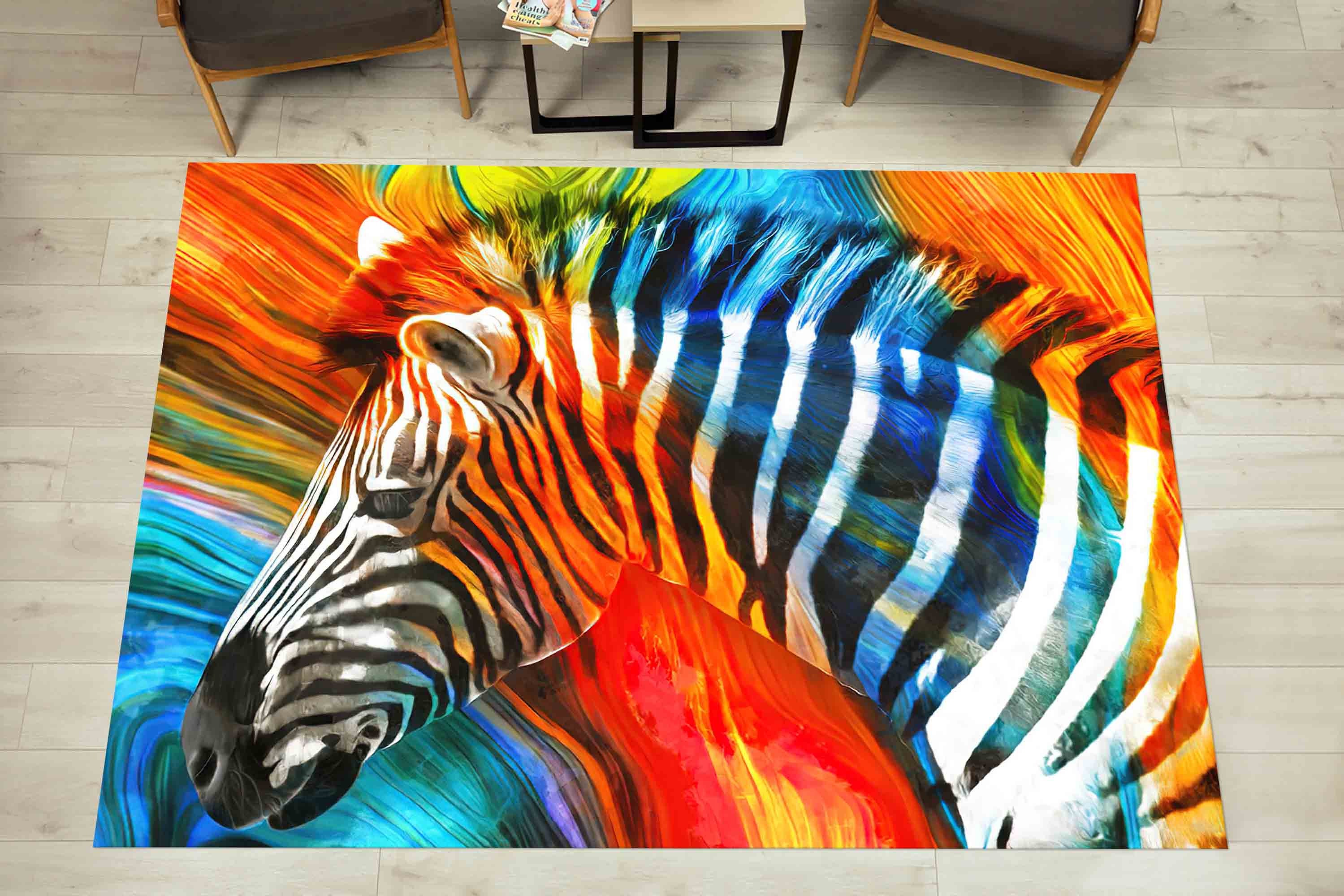 Round Rug, Home Decor Rug, Colorful Rug, Gift For Him, Zebra Rug, Modern Rug, Animal Rug, Gift For Him, Office Rug, Bath Rug, Classic Rug,