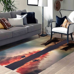 Game of Throne Dragon War Rug, Movie Rugs, Dragon War Rug, Modern Rugs, Corridor Rug, Accent Rug, Anti-Slip Carpet, Housewarming Gift,