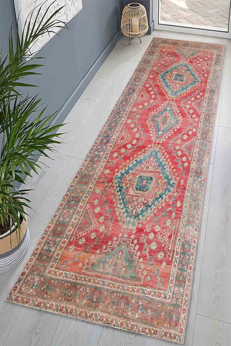 Small Rug, Wedding Rug, Salon Decor Rug, Housewarming Gift, Red Rugs, Boho Rug, Car Mat, Salon Decor Rug, Runner Rug, Chenille Rug, image 5
