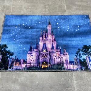 Living Room Rug, Salon Decor Rug, Easy to Clean Rug, Non Slip Rug, Cinderella Castle Rug, Starry Sky Rugs, Children Rugs, Kitchen Rug,