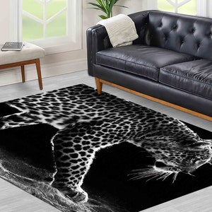 Gift Rug, Thick Rug, Easy to Clean Rug, Anti-Slip Carpet, Leopard Rug, Wild Animal Rugs, Animal Rugs, Classic Rug, Personalized Rug,