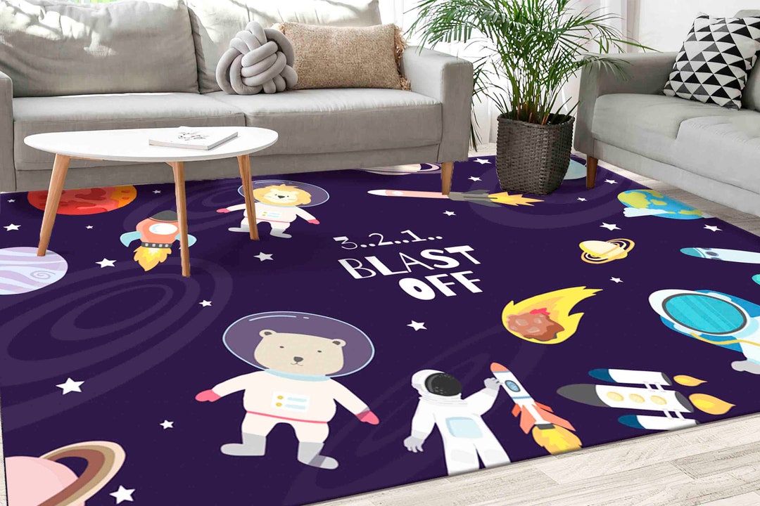 Space Rug: 3D Printed Kids Room Rug - Etsy