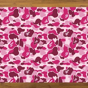 Tapete com estampa camuflada rosa: moderno, macio e lavável à máquina
