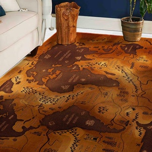 Tapis carte ancienne, tapis marron, tapis éducatif, tapis vintage, tapis rond, tapis de salle à manger, tapis de salon, tapis carte du vieux monde, tapis marron, tapis carte,