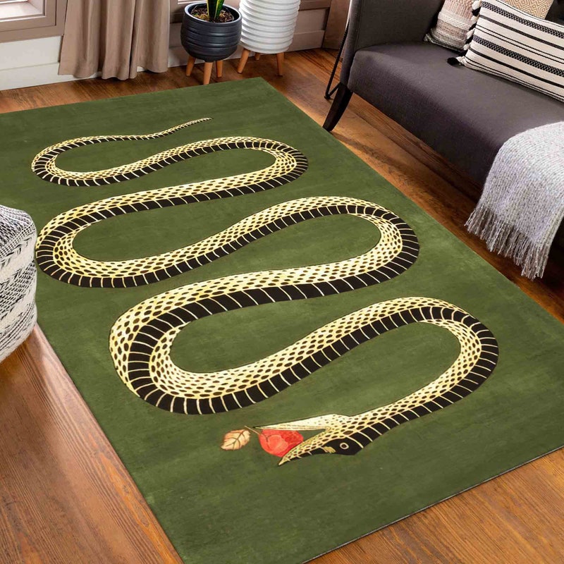 Runner Rug Snake Green - Etsy