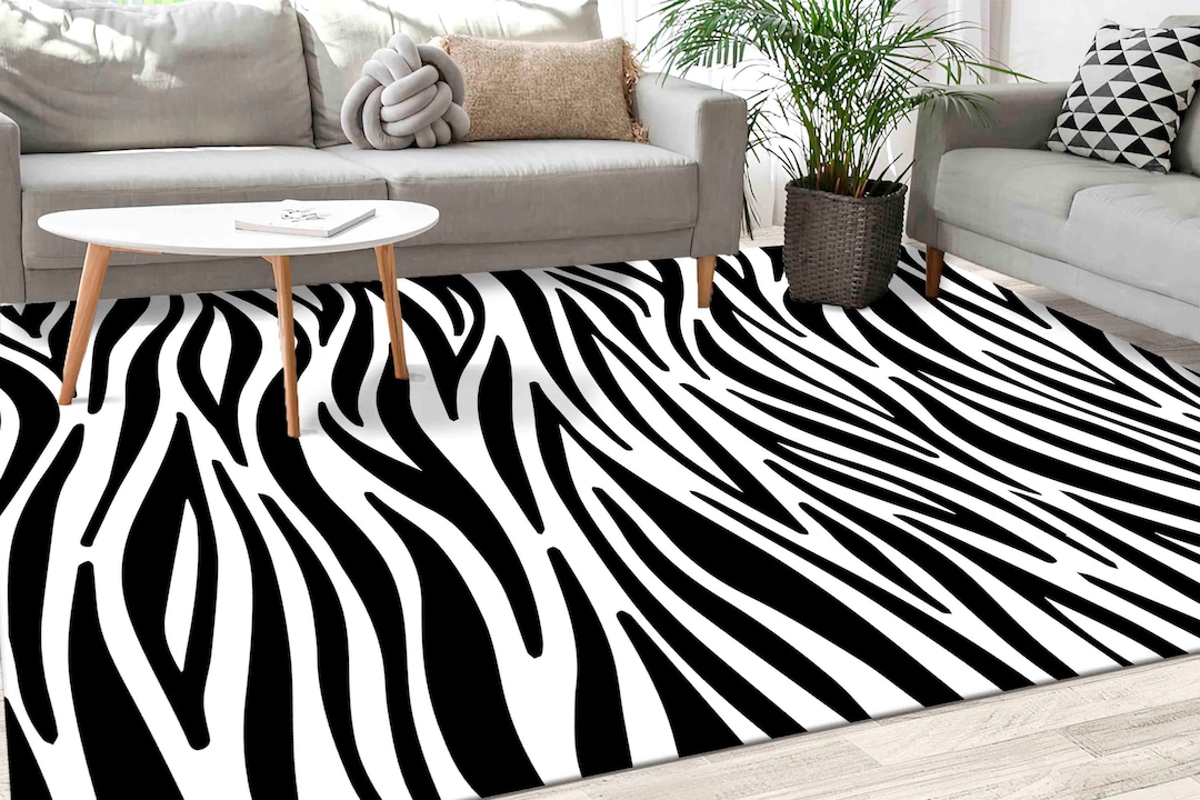 Zebra Pattern Rug, Modern Rugs, Zebra Rugs, Animal Rugs, Home Decor Rug ...