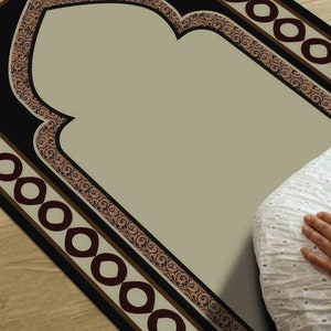 Prayer Rug, Beige Prayer Rug, Spiritual Rug, Muslim Home Rug, Islamic Rug, Religious Rug, 3D Printed Rug, Non-Slip Carpet, Easy To Clean Rug