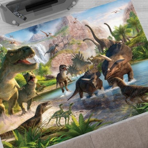 Dinosaur Rugs, Dino Rugs, Boy Room Rugs, Children Rugs, Easy To Clean Rug, Stair Rug, Personalized Gift, 3D Printed Rug, Nursery Rug,