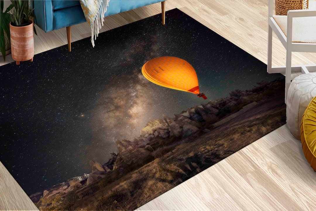 Cappadocia Balloon Rug, Cappadocia Rug, Milky Way Rug, Star at Night ...