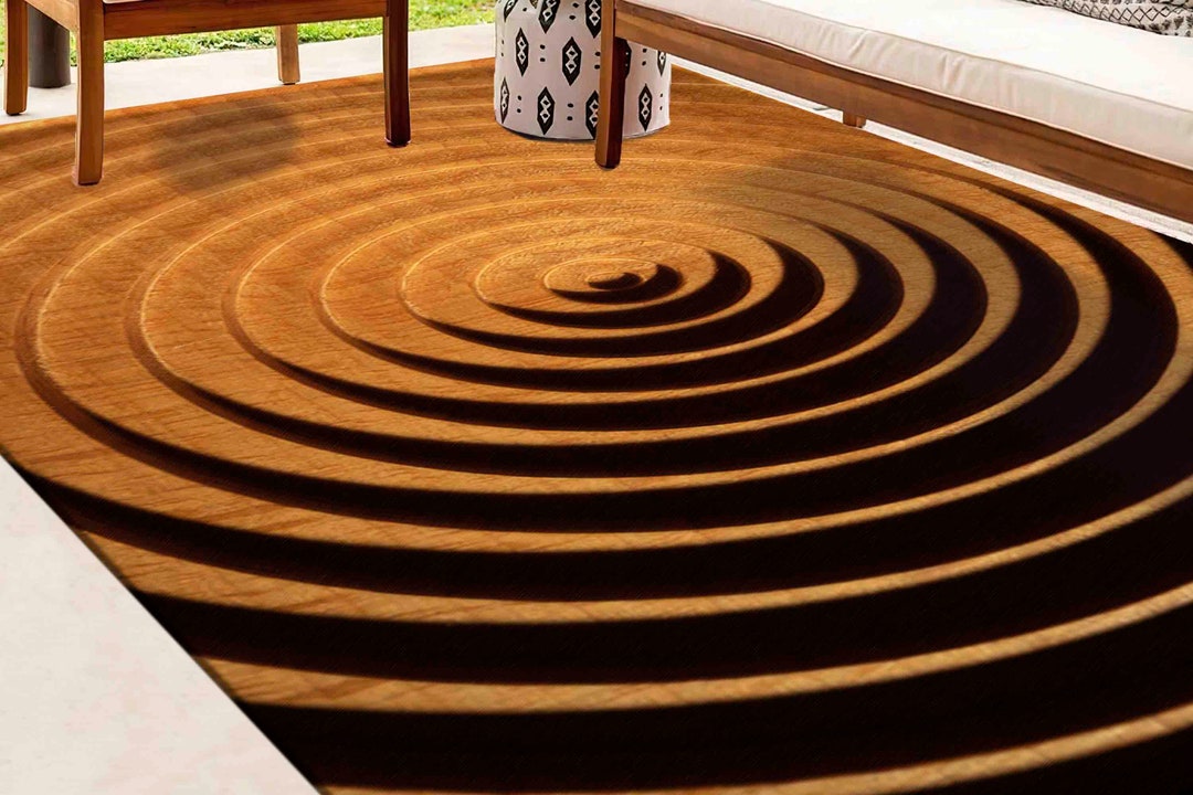 Geometric Beech Wood Rug: Modern Colorful Stair Rug - Etsy