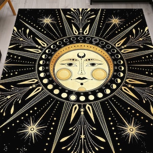 Horoscope Rug, Chiromancy Rug, Zodiac Rug, Modern Rugs, Easy To Clean Rug, Salon Rug, Bridesmaid Gift, Colorful Rug, Non-Slip Carpet,