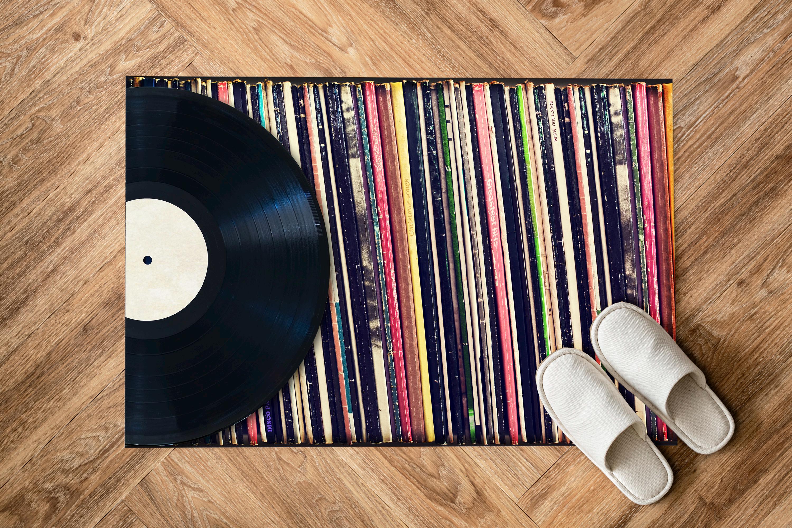Vinyl Record Rug: Colorful Retro Music Room Accent - Etsy