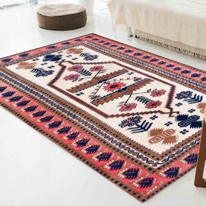Pattern Rug, Salon Decor Rug, 3D Printed Rug, Gift For Her, Turkish Rug, Kilim Pattern Rug, Oriental Rug, Entry Rug, Kitchen Rug, Accent Rug