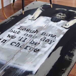 Nursery Rug, Round Rug, Wall Hanging Rug, Gift Rug, Man Cave Rug, Banksy Monkey Rug, Graffiti Rugs, Bathroom Rug, Bedroom Rug, Thin Rug,