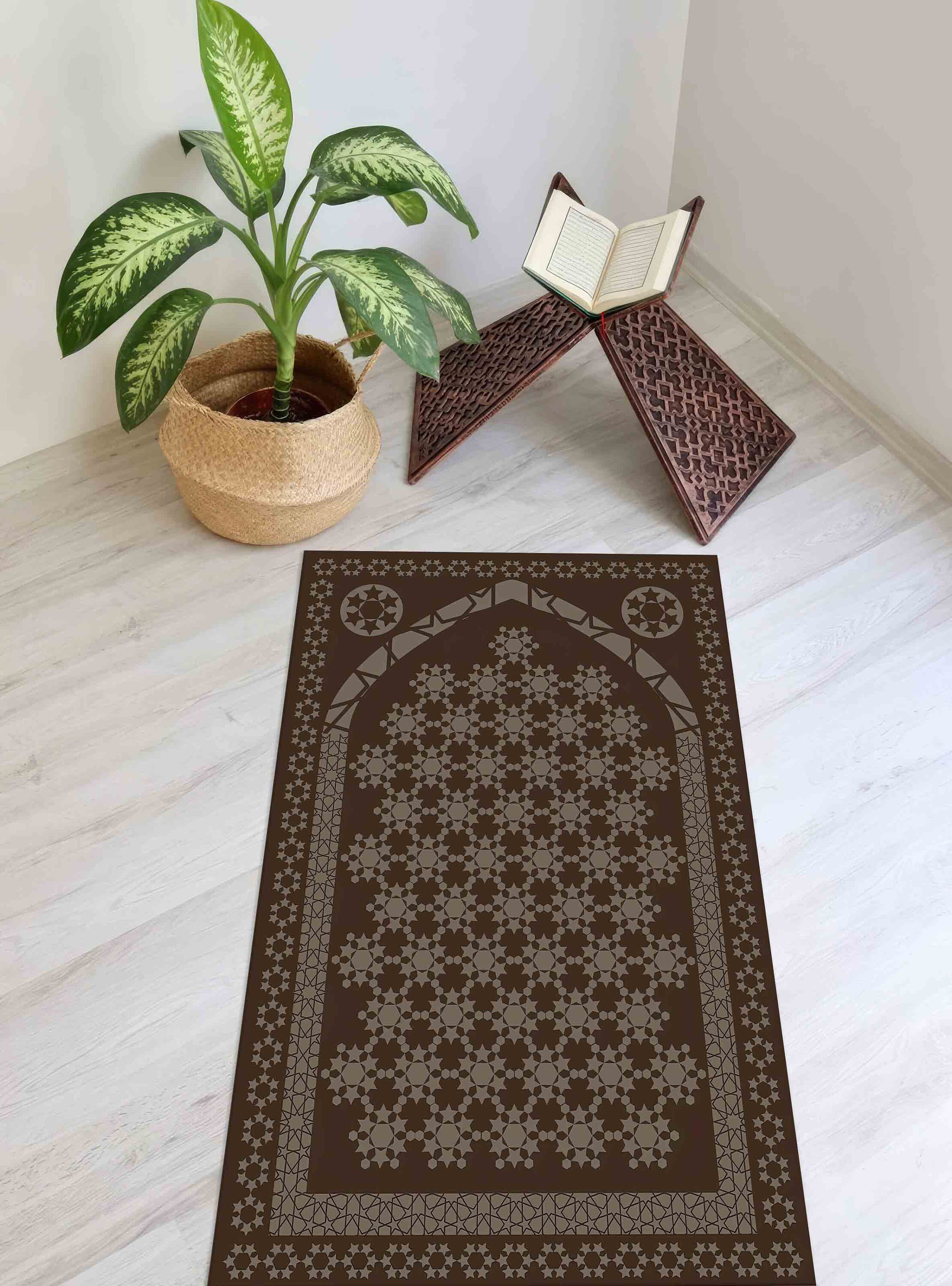 Prayer Rug Basic Brown Brown Prayer Rug Prayer Rugs Islamic Rug Non Slip Rug - Etsy